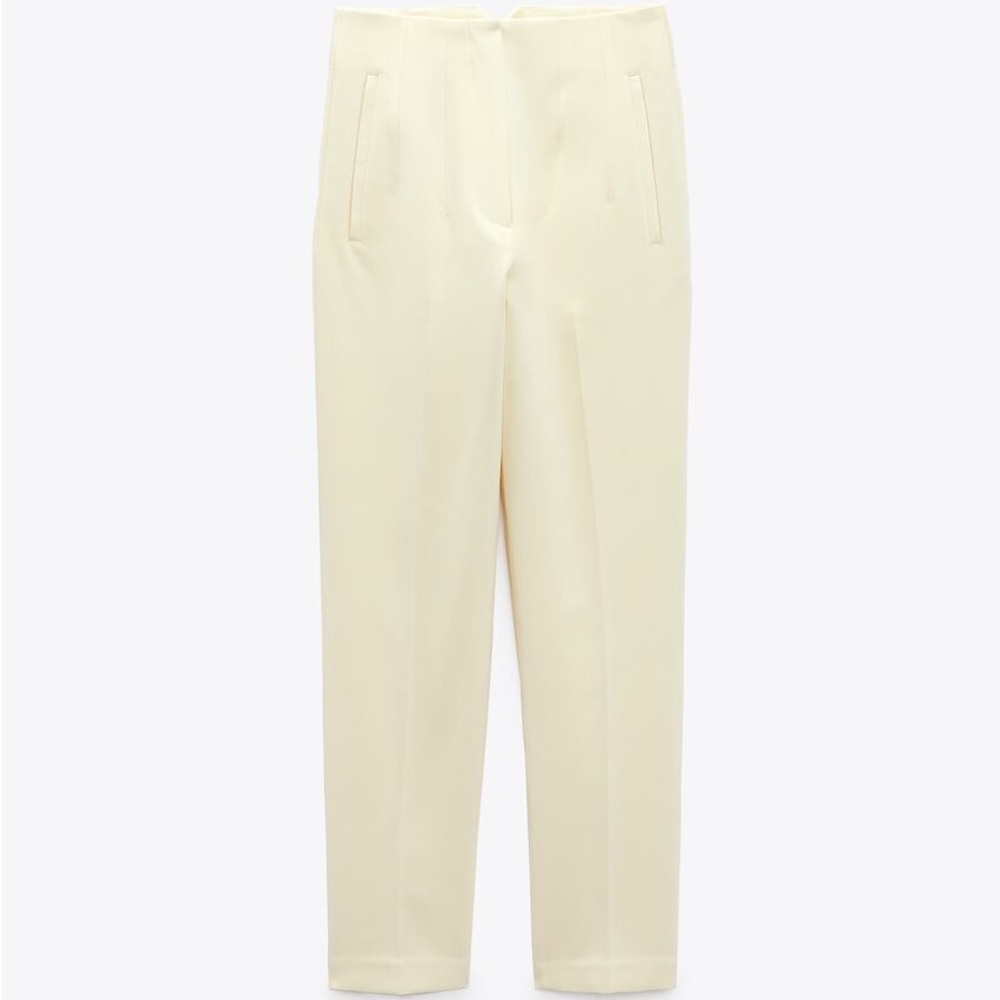 Zara Yellow  High-Waisted Pants